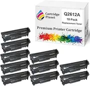 Cartridge Planet 10 Pack Compatible Toner Cartridge Replacement for HP Q2612A 12A (2,000 pages) for HP LaserJet 1010 1012 1015 1018 1020 1020 Plus 1022 1022n 1022nw 3015 3020 3030 3050 3050z 3052 30..