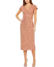 Mac Duggal Sequined Wrap Dress