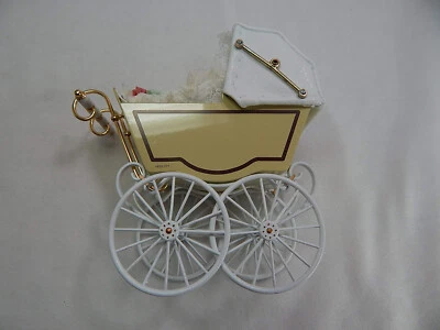 Heidi Ott #XZ117 Dollhouse Miniature 1:12 Scale Doll's Pram Cream