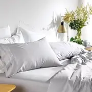 MyHouse Riley Bamboo Cotton Flat Sheet - Mink - Queen