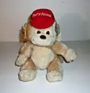 Russ Luv Pets Cream White Gorilla Monkey Party Animal Red Hat Plush Vintage 7"