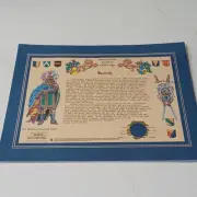 Isaiah Name History Genuine 1993/94 Historical Research Center Certificate. New
