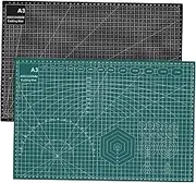 2 Pcs Gridded Cutting Mats for Crafts Double Sided and Sewing Mat for Home Crafts Quilting Drawing and Cutting