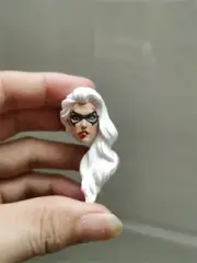 1:12 Scale Woman White Hair Head Sculpt For 6inch Female Soldier Figure Body