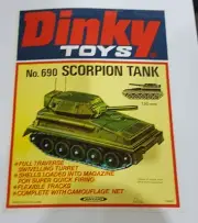 Dinky Toys No. 690, Scorpion Tank, Rare Shop Display, Superb Near Mint Condition