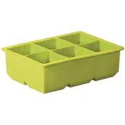 Avanti Silicone 6-Cup King Square Ice Cube Tray Mould Maker Freezer Mold Green