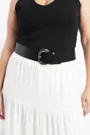 Black Wide Waist and Hip Belt