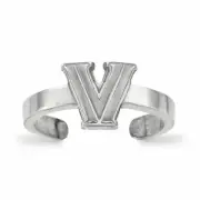 Sterling Silver Villanova Letter V Toe Ring