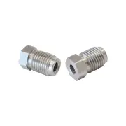Aeroflow Stainless Steel Inverted Flare Tube Nut M10x1.25 To 3/16" Hardline