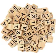 Scrabble Wood Tiles Pieces Full Sets Letters Wooden Alphabet Game And Crafts