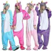 Unicorn Pegasus Costume Unicorn Pajama Onesie Kigurumi Jumpsuit blue M