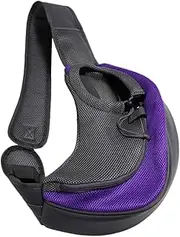 Toddmomy Pet Carriers Shoulder Bag Polyester Comfortable Single Shoulder Cross Body Bag for Dogs Cats Phone Pocket Grid Pattern