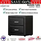 Artiss Bedside Tables Drawers Side Table Leather Nightstand Lamp Cabinet Storage