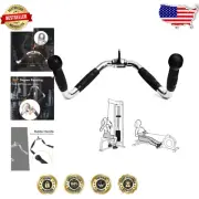 Heavy-Duty LAT Pulldown Bar Attachment with Ergonomic Grip for Strength Training