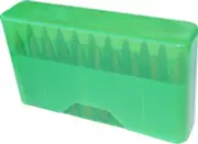 MTM Slip-Top Rifle Ammo Box - 20 Round 22-250 243 Win 7.62x39 Clear Green J20-M-