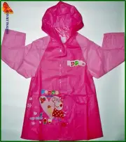 Brand new Peppa Pig Raincoat girls kids cartoon rain coat waterproof