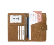 Travel Wallet Phone Holder Clutch Travel Purse with Zipper,Coco