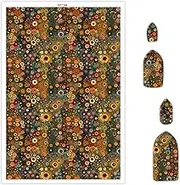 Briartw 10 Sheets Polymer Clay Transfer Paper - Per Sheet 5.82 x 3.93 inch Water-Soluble Transfer Sheets for DIY Clay Jewelry Making Disposable Stickers -Dotted Floral Pattern