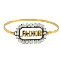 在飛比找森森購物網優惠-Christian Dior JADIOR 復古水鑽勾式手環