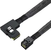 CableCreation Internal Mini SAS HD Cable, 3.3FT Mini SAS SFF-8643 to Left Angle 36Pin SFF-8087 Cable, 36Pin to SFF-8643, 1M
