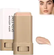 Beauty Balm Serum Boosted Skin Tint, Full Coverage Concealer Balm, Solid Tinted Moisturizing Serum Contour Stick, Deeply Moisturizing, Brightening Skin Tone, Natural Finish Makeup (Foundation Stick 5#, 18g)