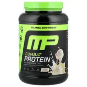 MusclePharm, Combat Protein Powder, Vanilla, 2 lbs (0.9 kg)