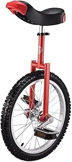 18"(46Cm) Wheel Unicycle Bike, Red Girls Mountain Tire Cycling Balancing Exercise Bike, Load 150Kg/330Lbs Durable TDF