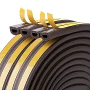 33Ft Self-Adhesive Weather Stripping Tape D-Shape Window Door Seal Strip