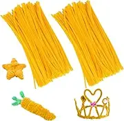 Pipe Cleaners 200Pcs DIY Yellow Pipe Cleaners 12inch Pipe Cleaners for Craft Hands-on Tailorable Thick Craft Supplies for Kids Adults