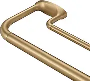 Mayrhyme Double Curtain Rods, Wrap Around Curtain Rod for Windows, Internal Splicing 1'' Front and 5/8'' Back Adjustable Curtain Rod with Aluminum Finials and Brackets (Warm Gold, 28-165")