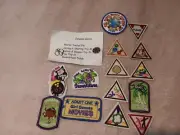 Lot of 14 Girl Scout Patches & 2 PINS Vintage - Iron On or Sew On - Unused