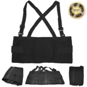 Weight Lift Lumbar Lower Back Waist Support Belt Brace with Suspender Work Lot