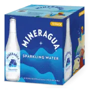 Jarritos Mineragua Sparkling Water, 12.5 fl oz (370ml) Glass Bottle, 12 Pack