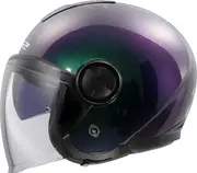 LS2 OF620 Classy Chameleon, open face helmet , color: Purple/Green , size: L