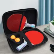 Table Tennis Racket Bag for Paddle Storage with 3 Ball Holder and Mesh Pocket