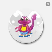Scorpio Animal | 4'' X 4'' Round Decorative Magnet