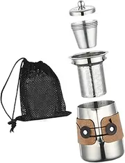 Folpus Portable Tea Set with Strainer and Lid Camp Tableware Chinese Kung Fu Teapot Set for Business Trips Hiking Outdoor Household