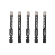 5Pcs Dry Diamond Core Drill Bit 6mm HoleSaw Cut Marble Tile Porcelain Granite