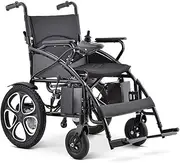 2025 Electric Wheelchair, 15KM Range, 6KM/H Speed, Dual 250W Motors, 24V Lithium Battery, Lightweight and Foldable with Anti-Tip Wheels and Rear Storage
