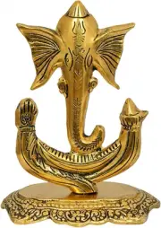 Wonder Care | Ganesha Statue Sculpted in Great Detail in Ivory Antique Finish...