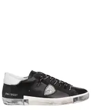 Philippe Model sneakers men prsx PRLU-MA01 Noir - Argent Black suede shoes