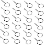36 Pack Sheep Eye Screws Set Threaded Hook Self-Tapping Sheep Eye Socket Hook Rings for Ceiling Hanging