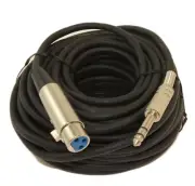50Ft XLR 3P Female to 1/4inchinch TRS (Balanced) Male Microphone Cable