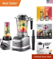 1800W Professional Smoothie Blender - 63 Oz Capacity & Travel Blend Bottle