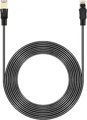 SCHAAN Cat8 Network Cable RJ45 SFTP LAN Patch Cable Twisted Pair Wire Support 25Gbps 2000MHz for Router PC (1M)