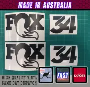 FOX style 34 Fork Decal set Stealth Matt black Factory performance Elite