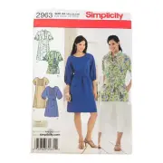 Simplicity Sewing Pattern 2963 Misses Dress Tunic sz XXS-M Uncut