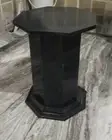 24" x 14" black marble table top stand decor home room dining room hall