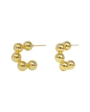 Cloverpost Monitor 14K Plated Hoops