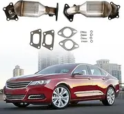 FCE048 FCE049 Front Left&Right Catalytic Converter Bolts Gasket Compatible with Chevrolet Impala 3.6L 2014-2019，Cadillac XTS 3.6L 2014-2019，674-048 674-049